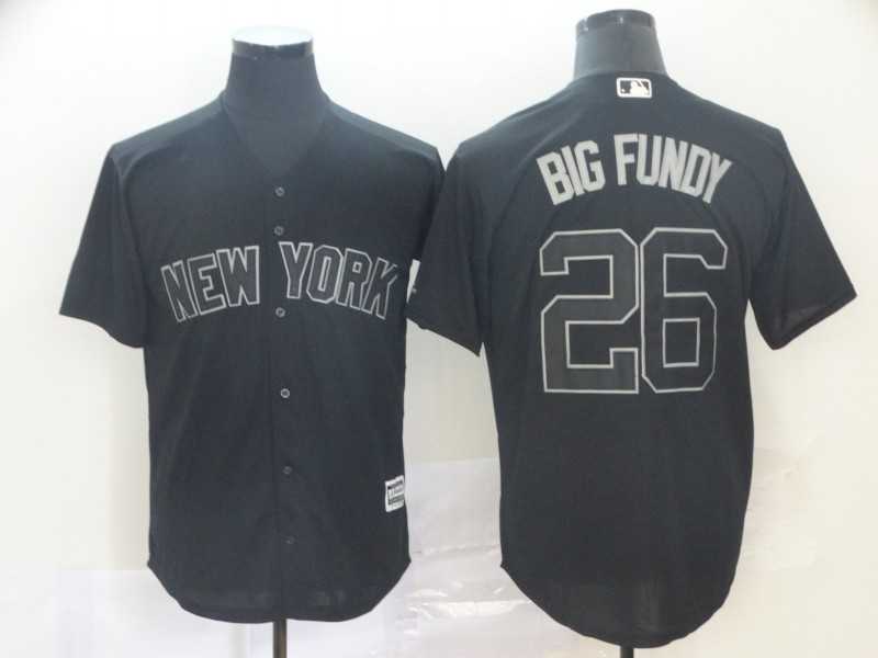 Yankees 26 DJ LeMahieu Big Fundy Black 2019 Players' Weekend Player Jersey,We sell and wholesale Yankees 26 DJ LeMahieu Big Fundy Black 2019 Players' Weekend Player Jersey on line form chian!